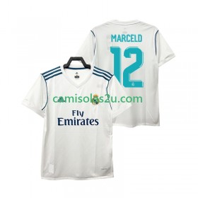 Camisolas de futebol Real Madrid MARCELD 12 2017 Retro Equipamento Principal 2018 Manga Curta